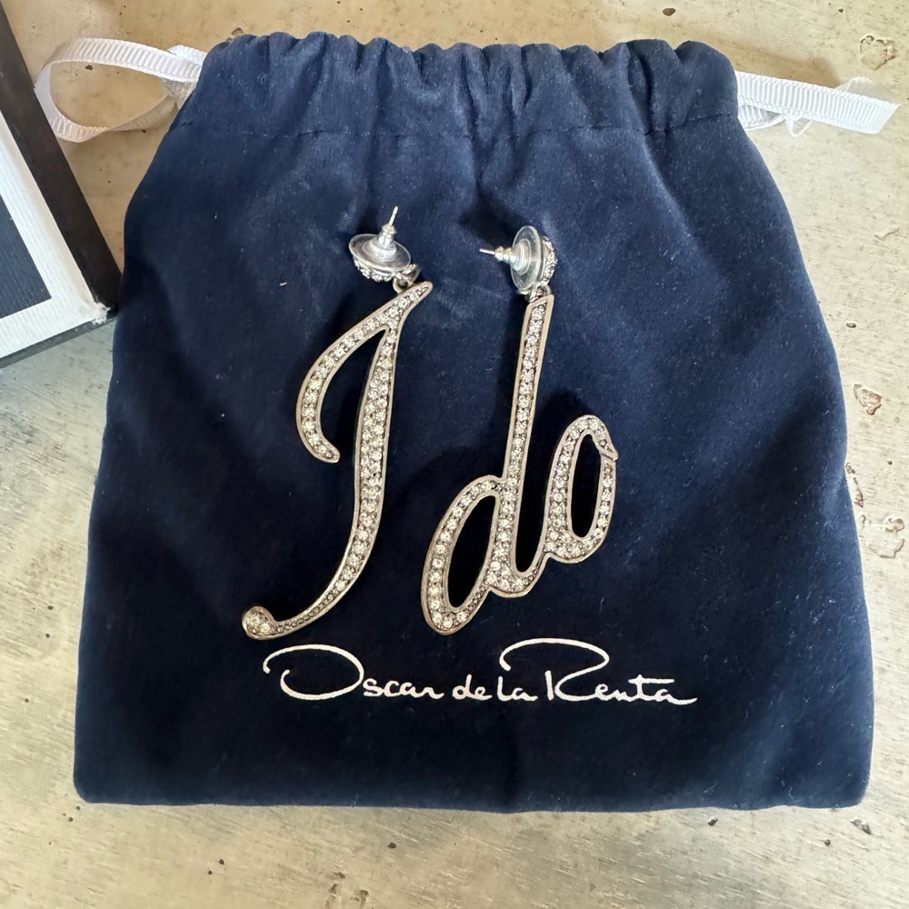 Oscar De La Renta “I Do” Earrings